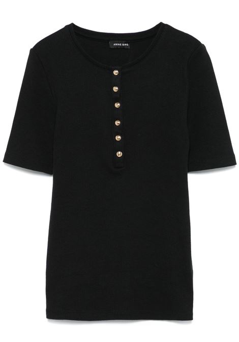 alessia t-shirt woman black ANINE BING | A-08-10315BLK26